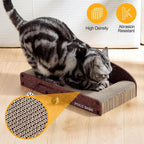 Rascador de sofá de 26 pulgadas, cartón pequeño para gatos con bolas de campana, tumbona duradera para gatos de interior, protector de muebles de arañazos para gatos con hierba gatera