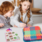 IQKidz Kit de telar de tejer, manualidades y manualidades para niños y adultos, regalo ideal para niñas de 5, 6, 7, 8 a 12 y 13 años, fácil actividad de tejer para principiantes, 224 bucles de manualidades