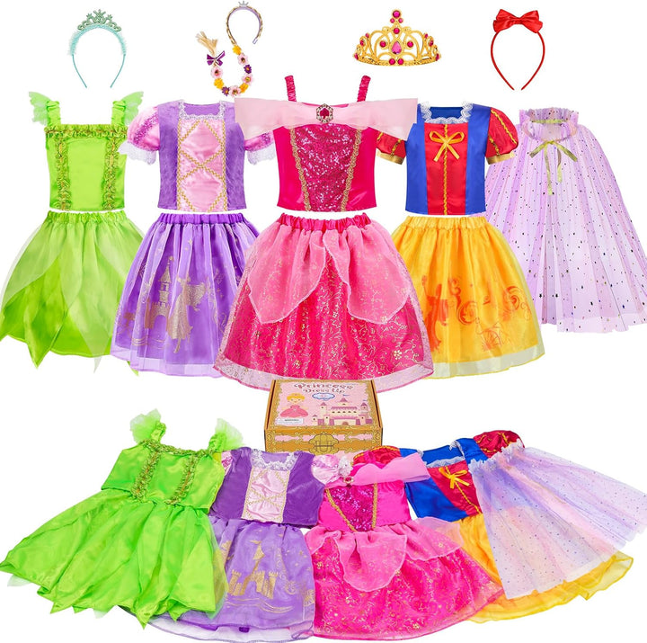 Meland Vestido de princesa - Ropa de vestir para niñas con juguetes...