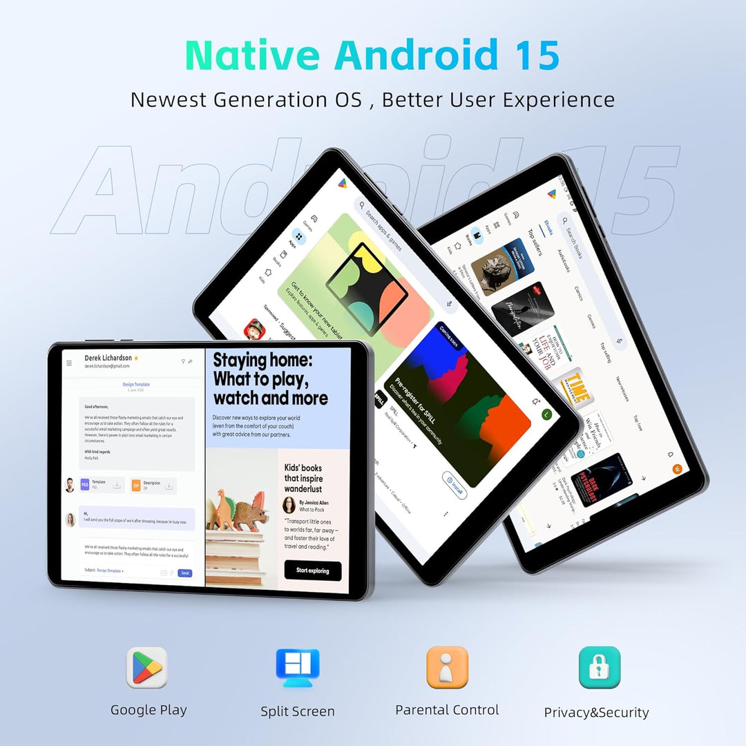 HAOVM 【2025 Android 15 Tablet M8 Tablet de 8 pulgadas, CPU de 8 núc...