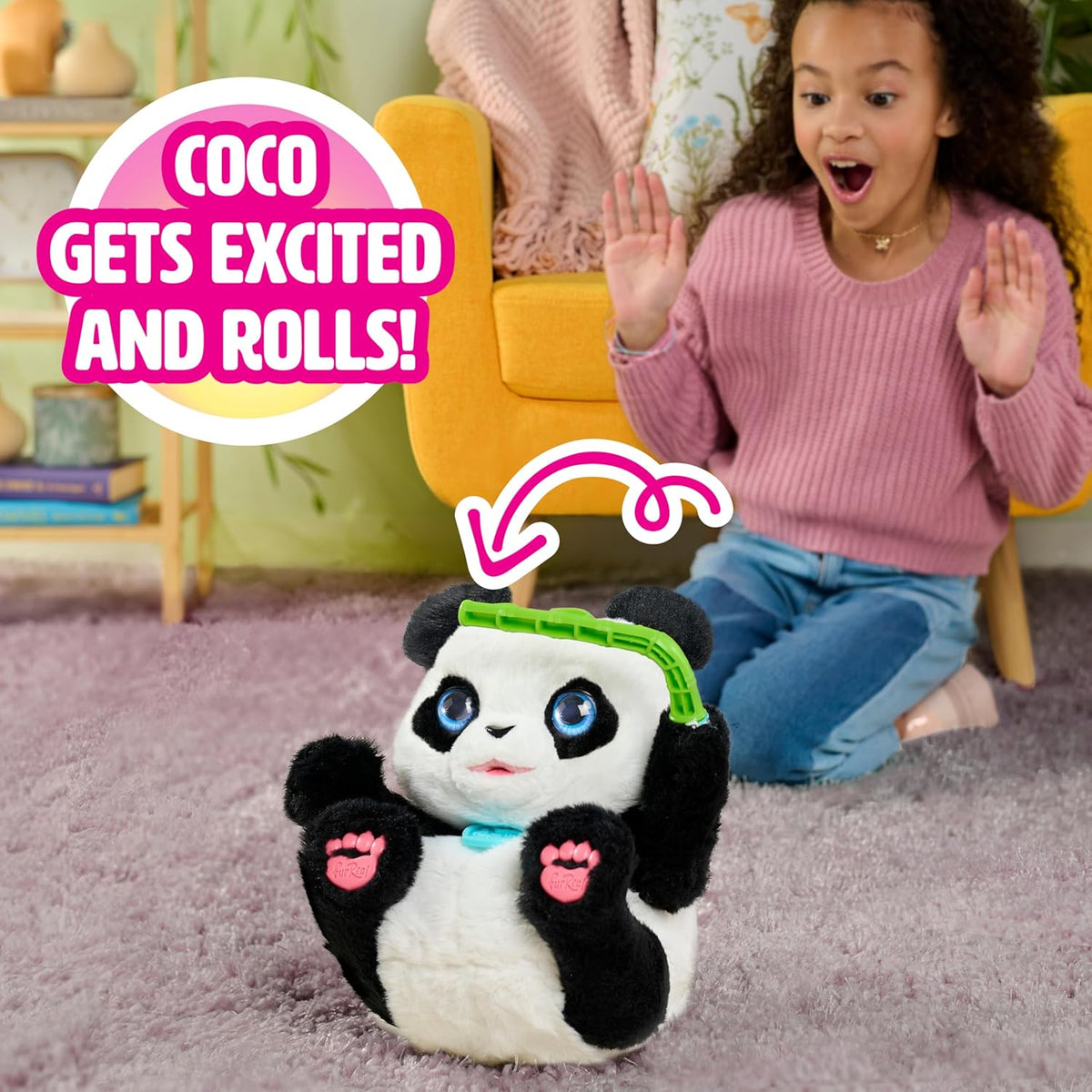 Just Play furReal Coco el panda acróbata - Panda interactivo de juguete