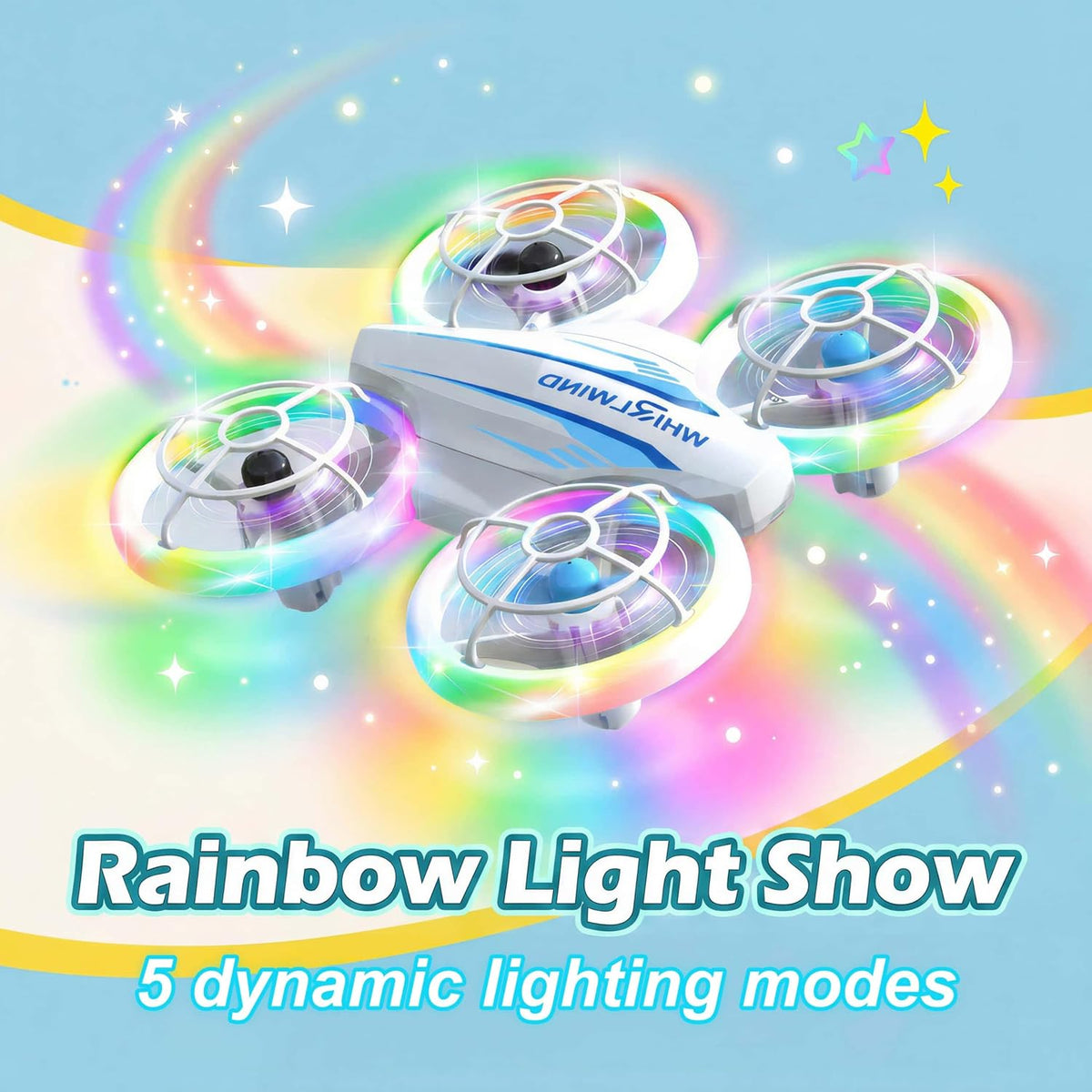 Dron LED RC para niños de 6 a 12 años, juguete de dron con luz LED con 3 baterías