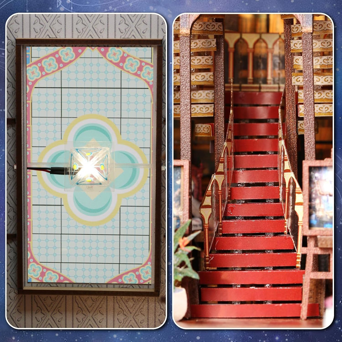 Kit de rincón de libros, kit de casa de muñecas en miniatura para