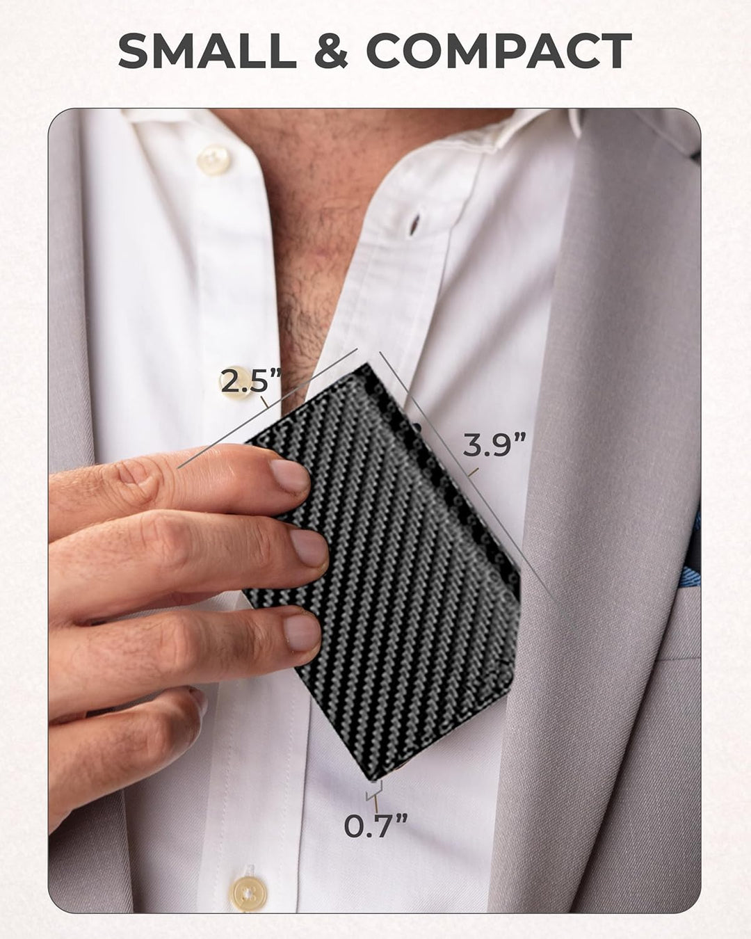 TopMost Billetera desplegable de cuero genuino para hombres, soport...