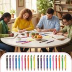 Yeaqee - Bolígrafo de 100 piezas a granel con punta de lápiz capacitivo, colores brillantes