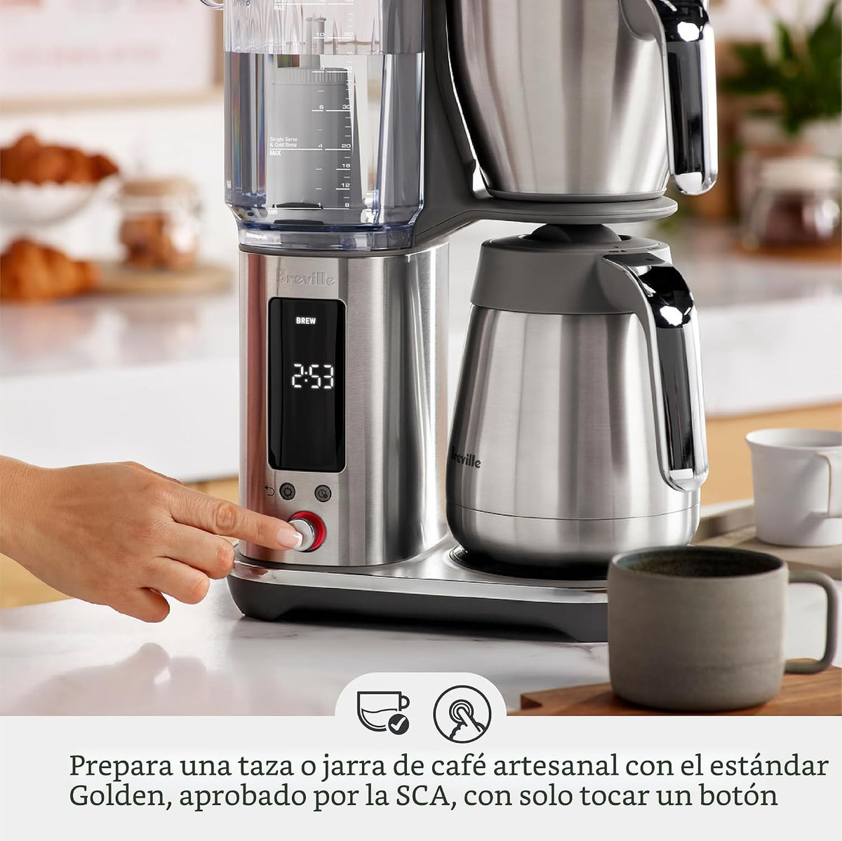 Breville BDC465BSS Luxe Brewer - Jarra térmica, acero inoxidable cepillado