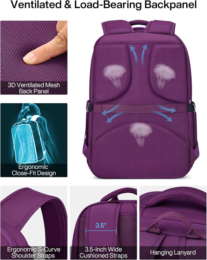 MILADA Mochila de viaje expandible de 28L a 39L, mochila de mano ap...