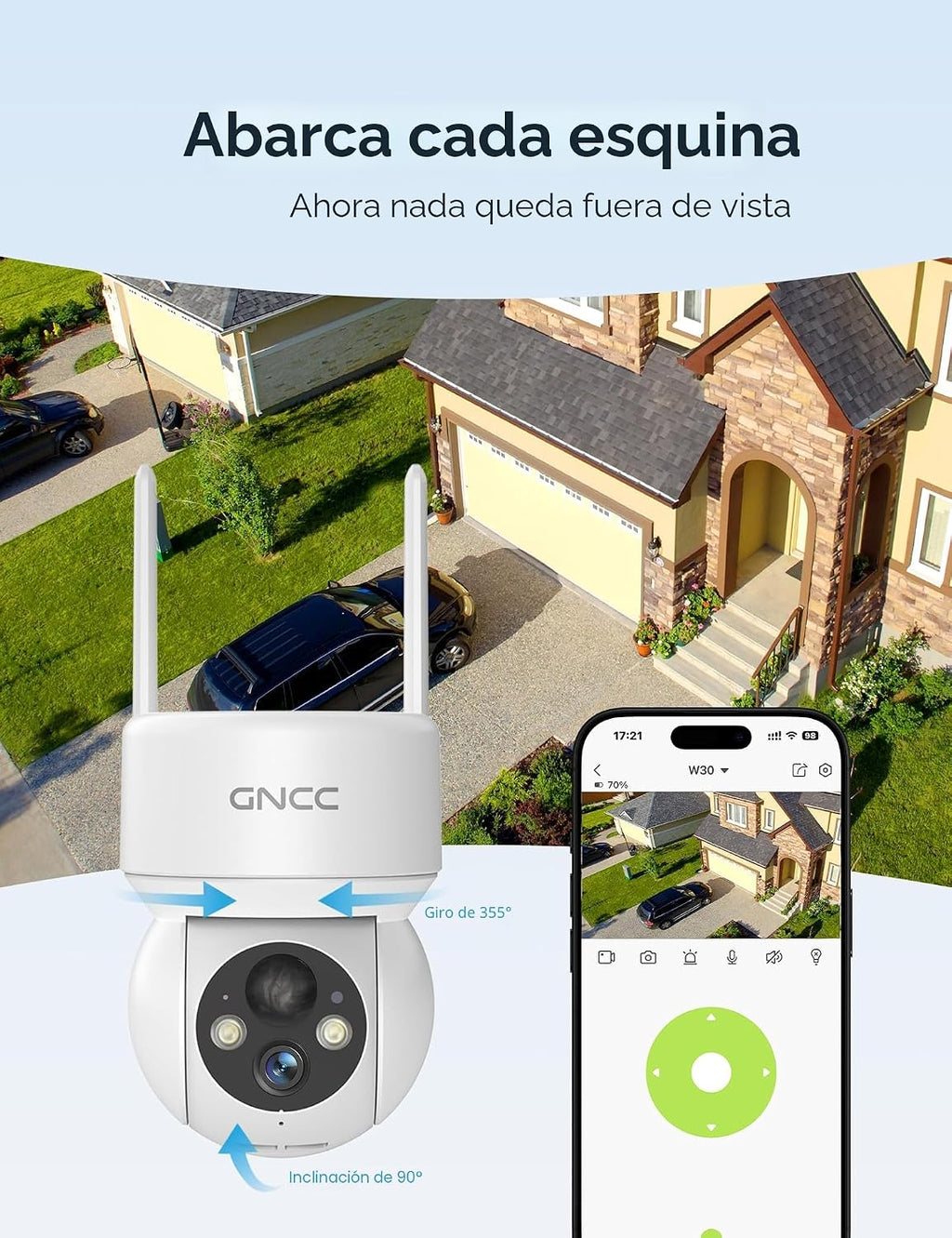 GNCC Wifi al aire libre inalámbrico 2.4G de las cámaras de seguridad