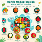 Juguetes de aprendizaje de tablero de dinosaurios para niños y niñas de 18