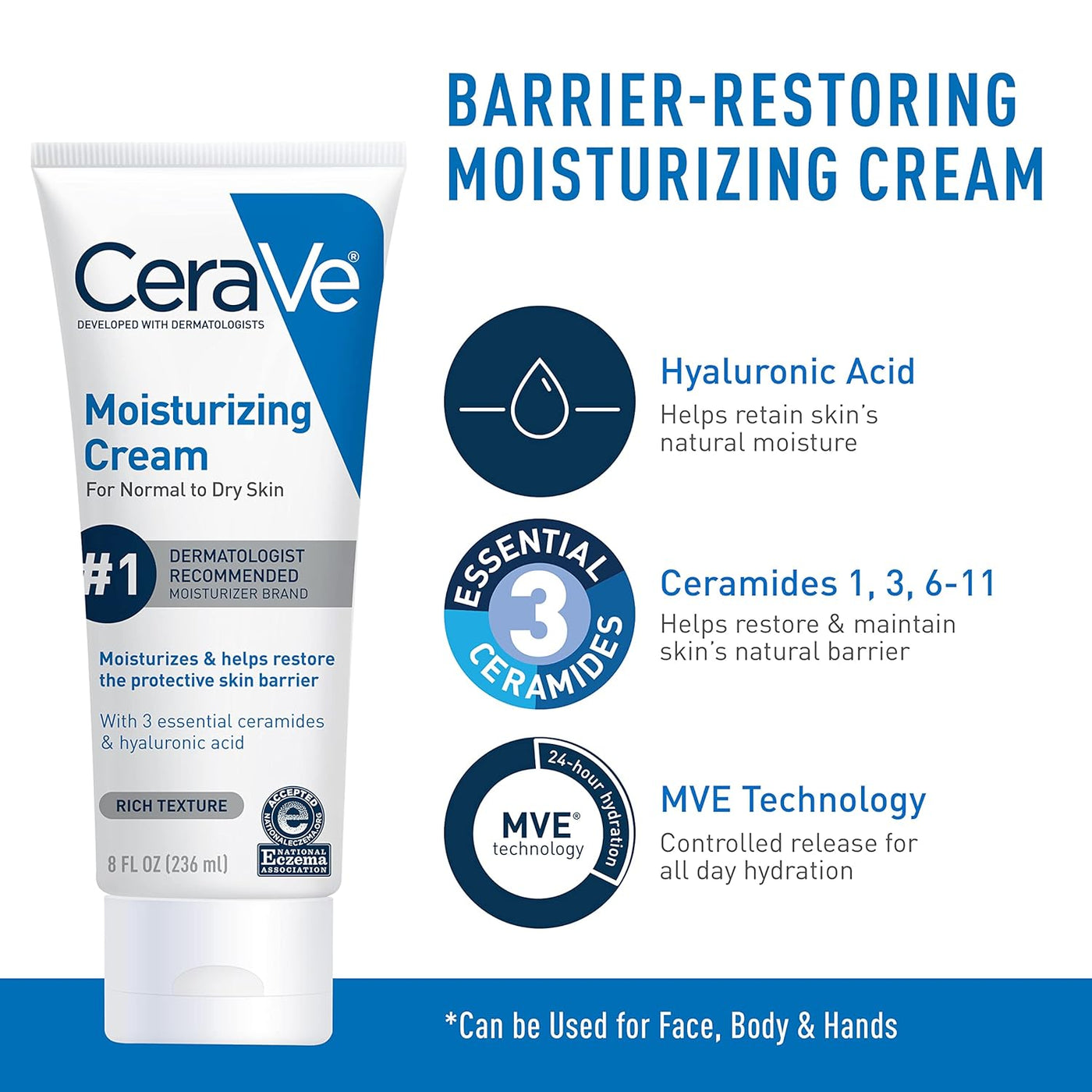CeraVe Set hidratante para el cuidado de la piel, crema hidratante...