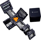 Juego de destornilladores magnéticos de precisión 55 en 1, kit de cubo de herramientas, kit de reparación electrónica con puntas de destornillador, llaves, herramientas de palanca para