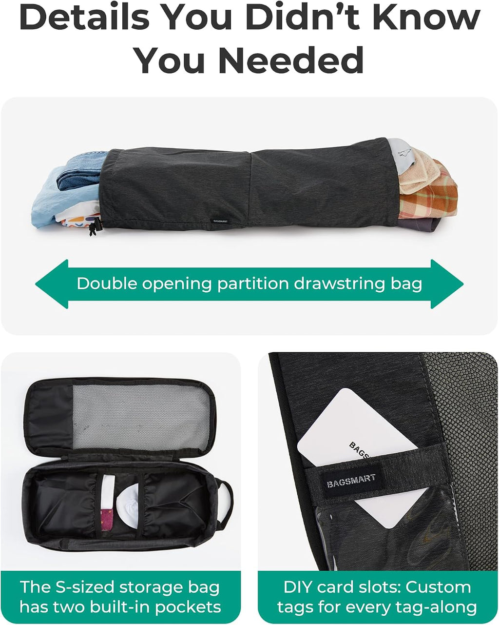 BAGSMART Cubos de compresión para artículos esenciales de viaje