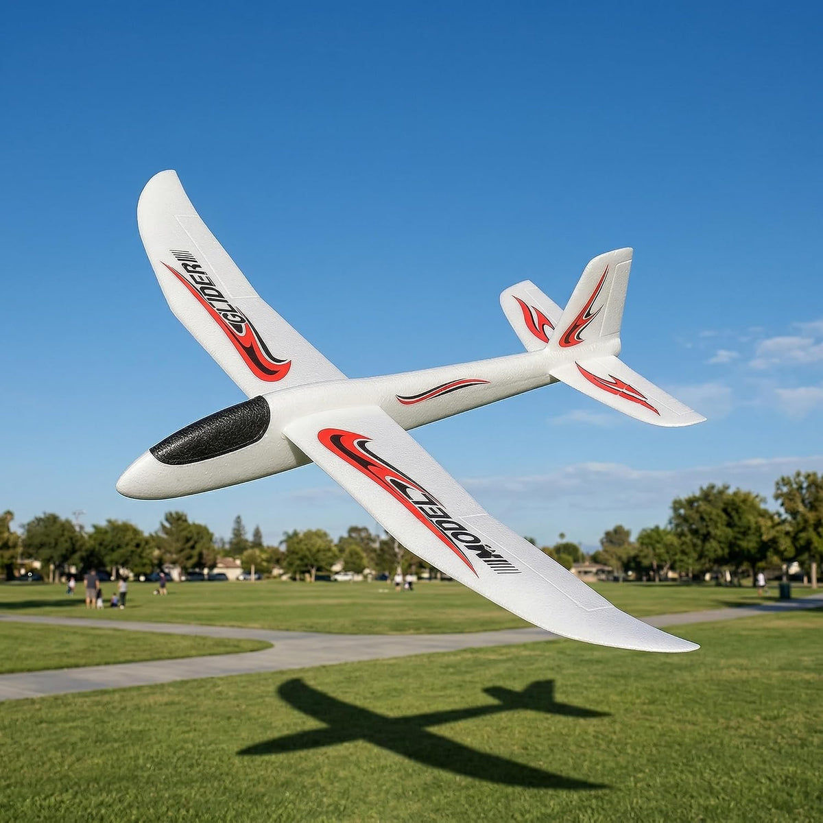 Aviones Planeadores de Espuma TOYANDONA, Avión Grande de 39 Pulgadas para Lanzamiento a Mano, Aviones Voladores de 2 Modos de Vuelo Juguete de Espuma de Poliestireno para Niños, Favoritos de Fiesta de Cumpleaños, Juegos al Aire Libre y en el Jardín
