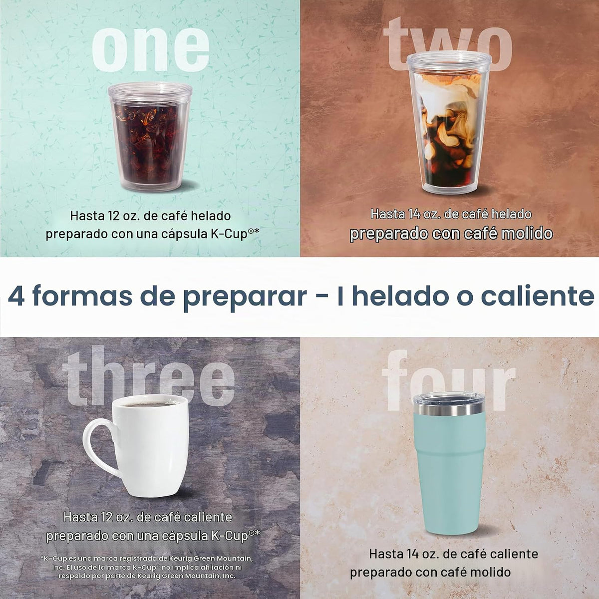 Hamilton Beach FlexBrew Advanced 4 en 1 cafetera de una sola porción