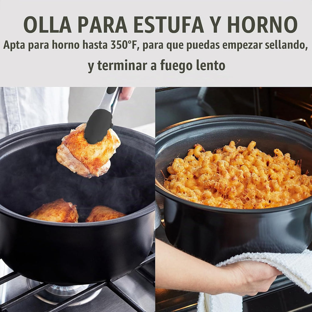 GreenLife 6QT - Olla de cocción lenta antiadherente de cerámica