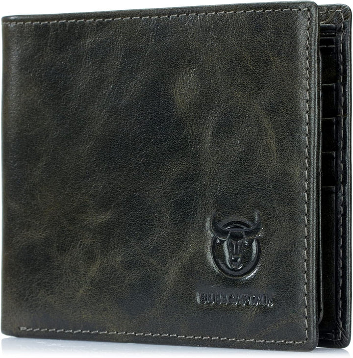 BULLCAPTAIN Carteras RFID para hombres, billetera delgada plegable...