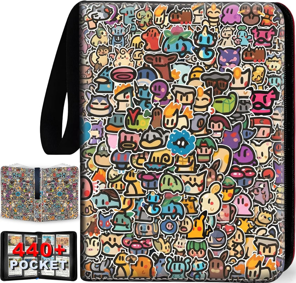 Carpeta de tarjetas coleccionables con mangas extraíbles, carpeta de 4