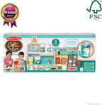 Melissa & Doug Cafetería Coffee Shop Barista de Madera (35 Piezas) - Certificado FSC
