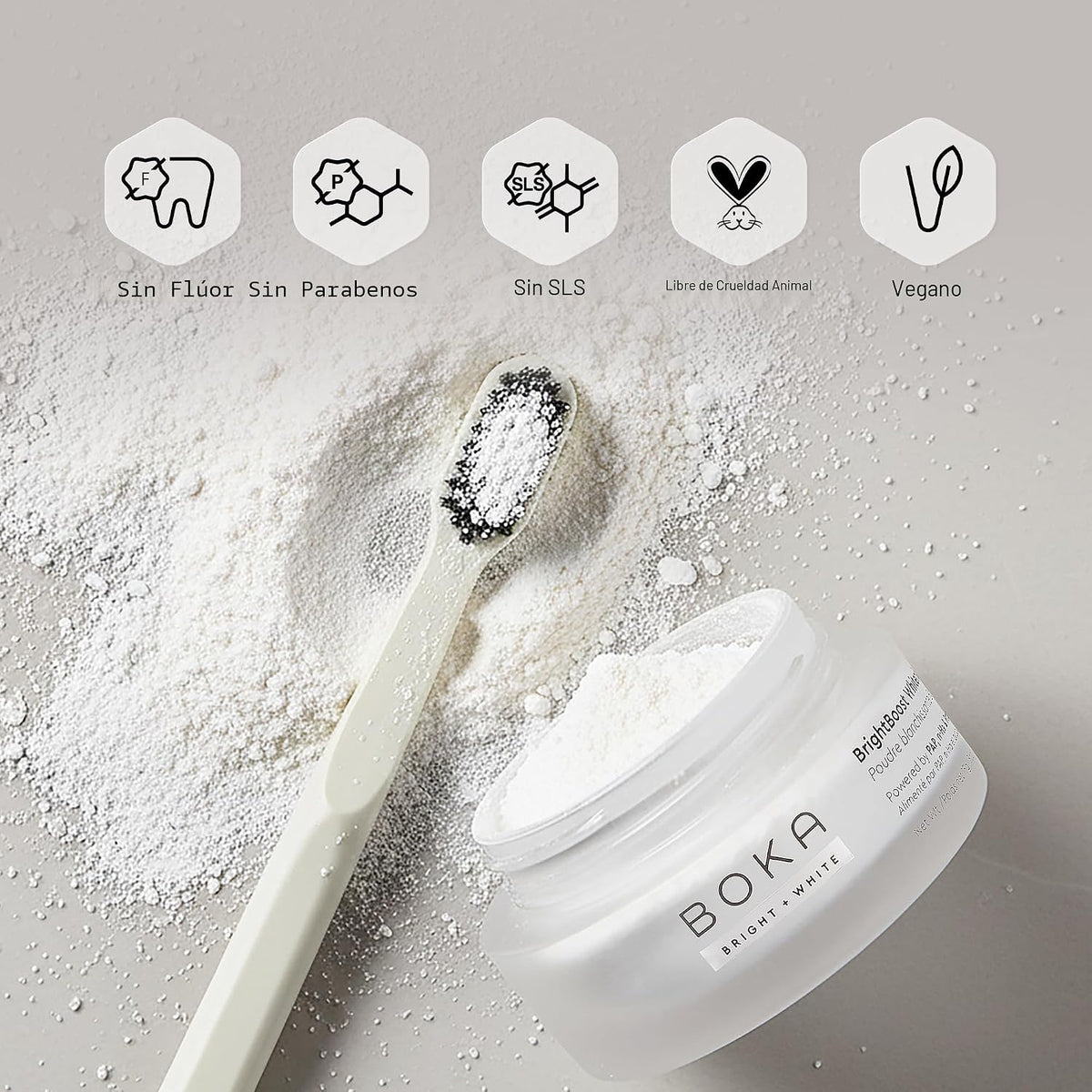 Polvo Blanqueador de Dientes Boka - Nano Hidroxiapatita, Apto para...