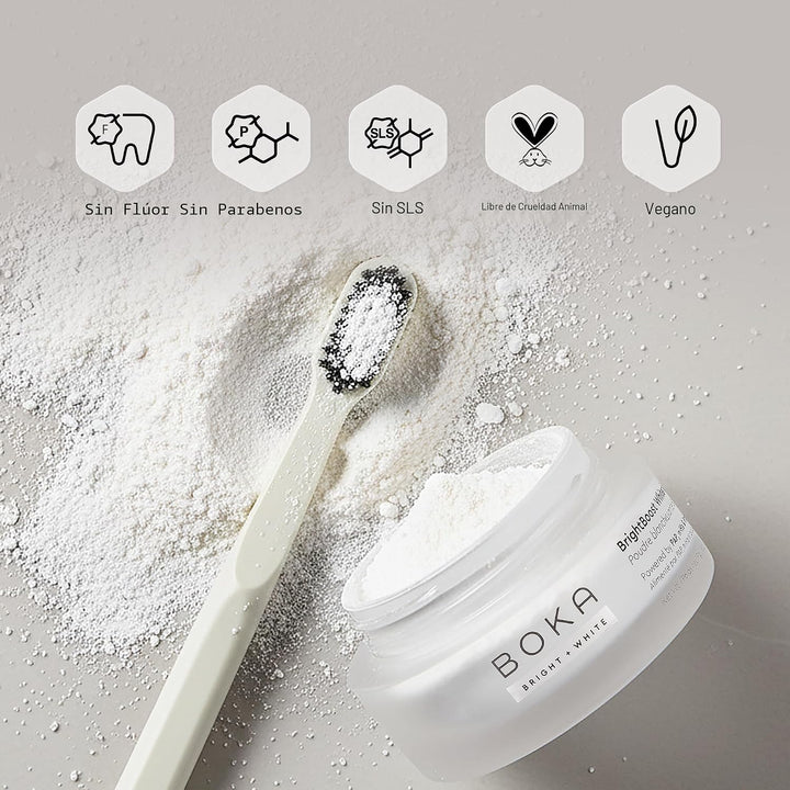 Polvo Blanqueador de Dientes Boka - Nano Hidroxiapatita, Apto para...