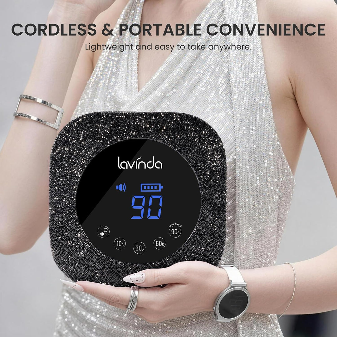 Lavinda Lámpara de uñas UV de 54W, luz UV para uñas de gel, lámpara...