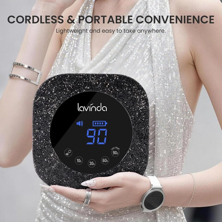Lavinda Lámpara de uñas UV de 54W, luz UV para uñas de gel, lámpara...