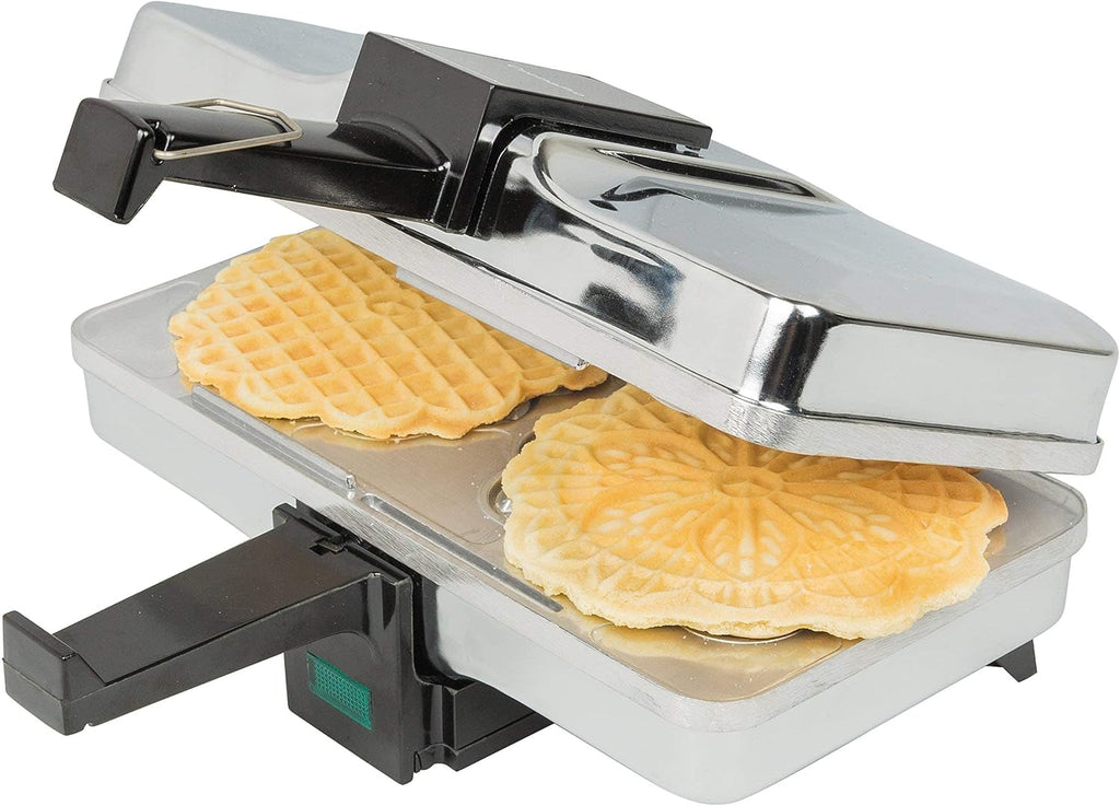 Máquina para hacer pizzellas de CucinaPro, Plateado