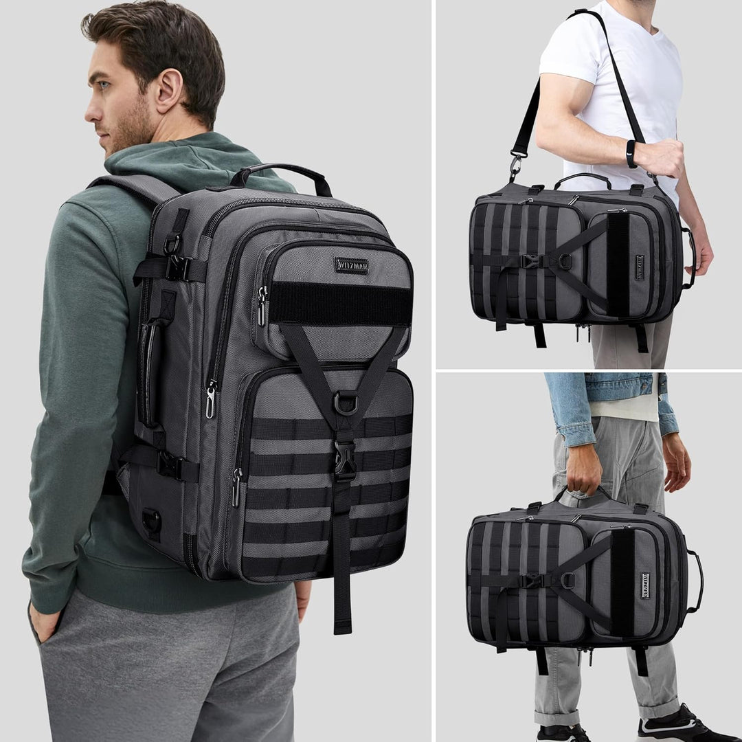 WITZMAN - Mochila de viaje para llevar a bordo para hombres, conver...