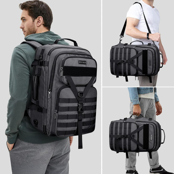WITZMAN - Mochila de viaje para llevar a bordo para hombres, conver...