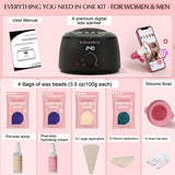 GIRLEARLE Kit de depilación digital negro y rosa para mujeres y hom...