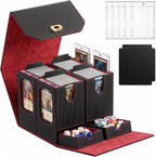 MTG Commander - Caja de almacenamiento de 4 tarjetas con asa