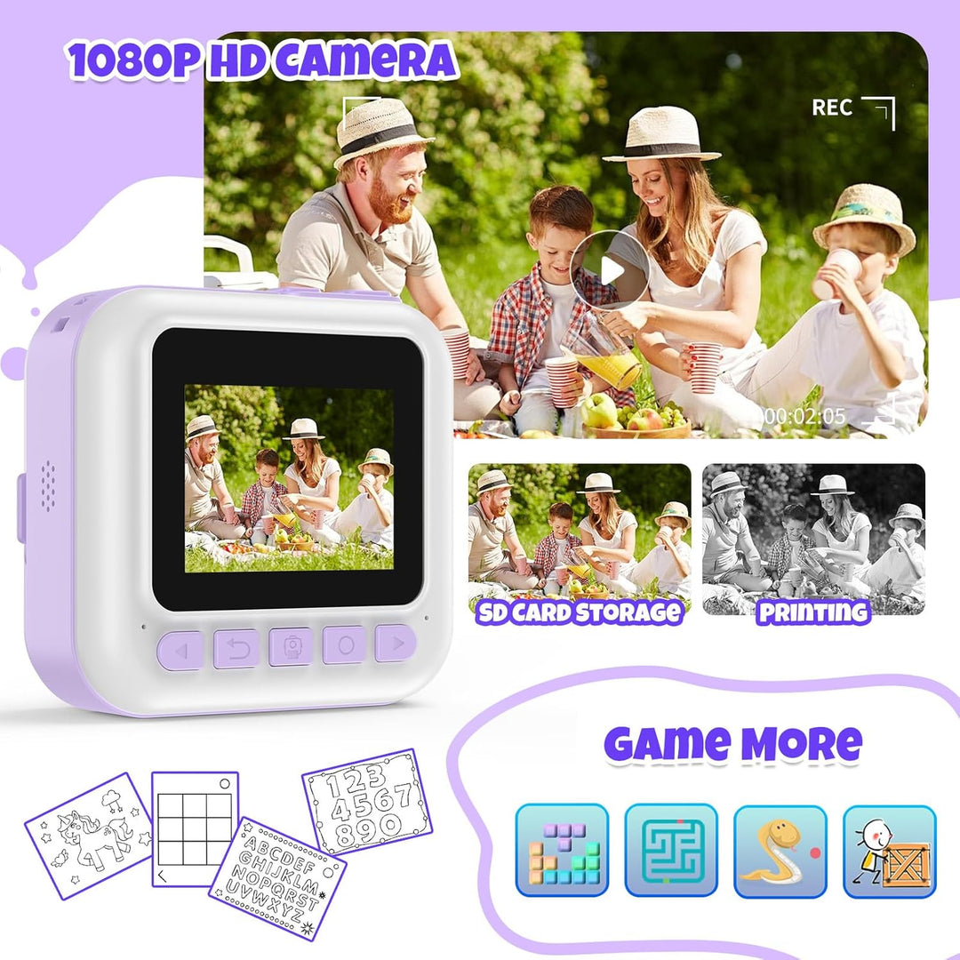 BOFIDAR Cámara de impresión instantánea para niños, cámara digital...