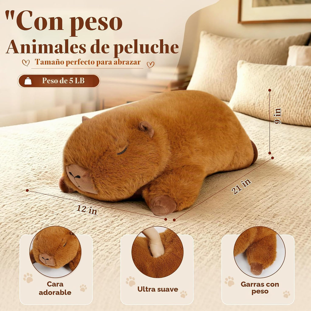Capybara - Animales de peluche con peso de 5 libras, 22 pulgadas Capibara