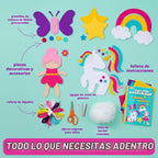 CRAFTSBEE Kids Sewing Kit Ages 7-12, Make 5 Large Unicorn Felt Plushies