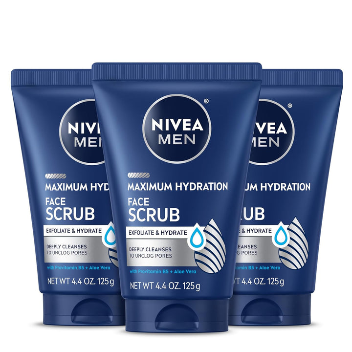 NIVEA MEN Exfoliante facial de limpieza profunda de hidratación máx...