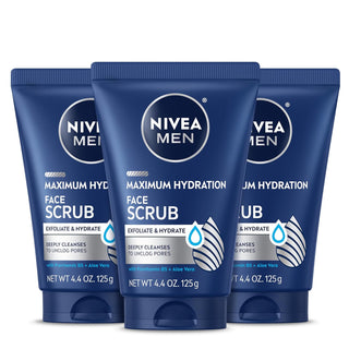 NIVEA MEN Exfoliante facial de limpieza profunda de hidratación máx...
