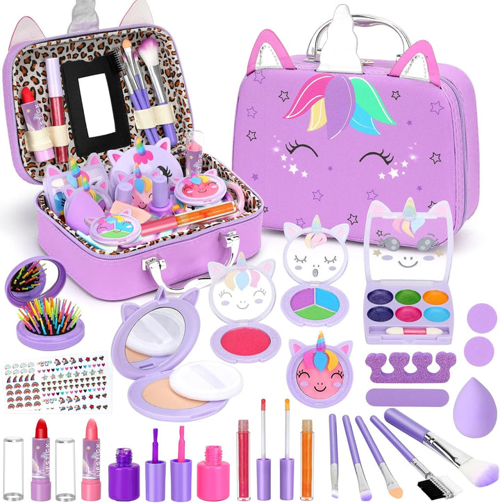 Heaning Maquillaje lavable para niños, juego de maquillaje real par...