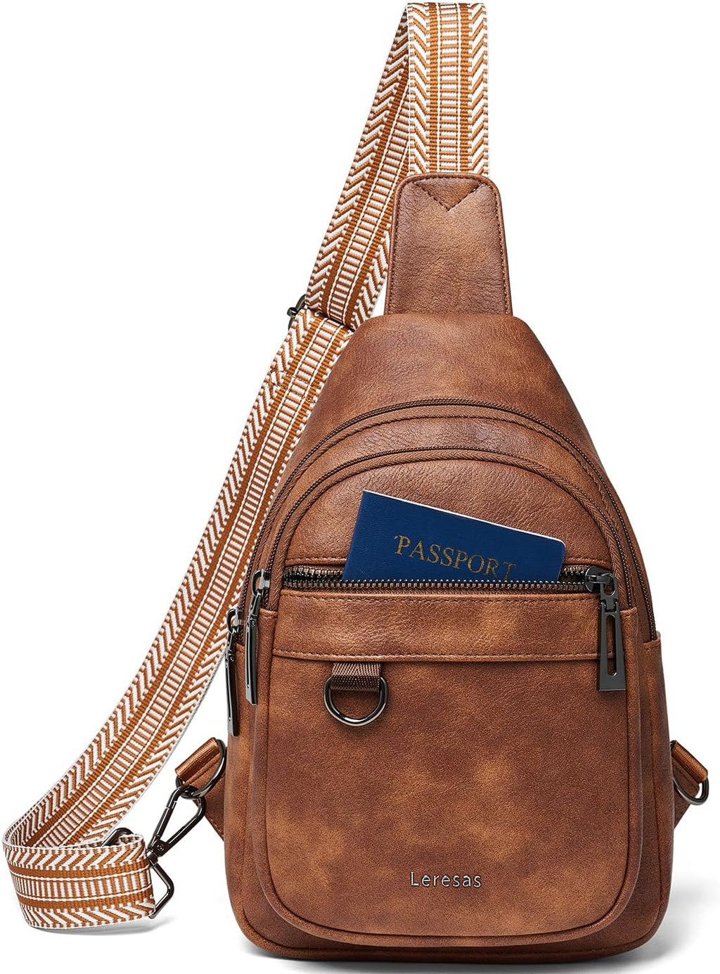 Bolso bandolera de 7L para mujeres y hombres, de cuero vegano, bolsos cruzados, riñonera, monedero, mochila sobre el hombro, bolsa antirrobo de viaje