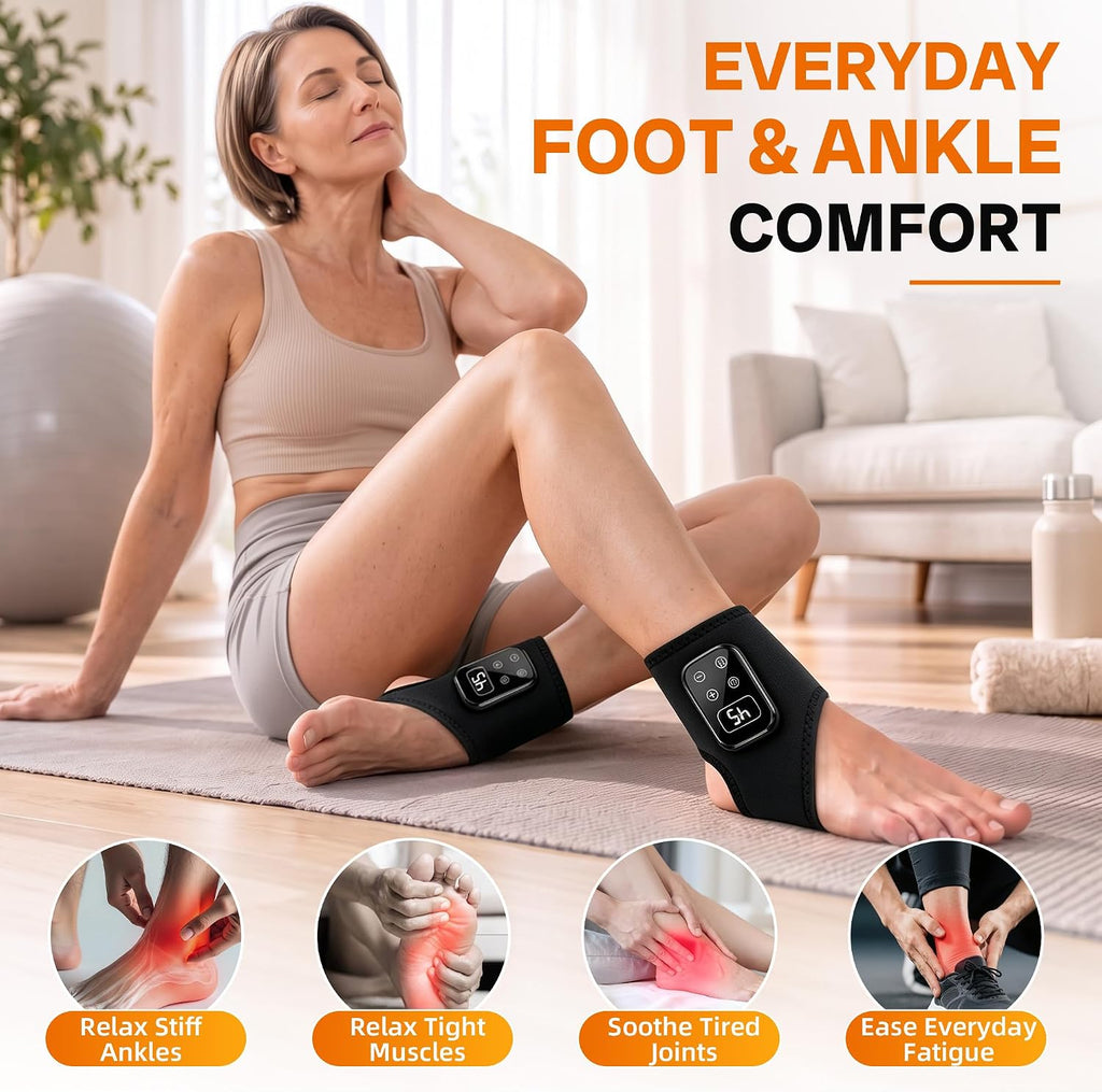 2 unidades Foot Renew Masajeador para neuropatía con calor y vibración, gris