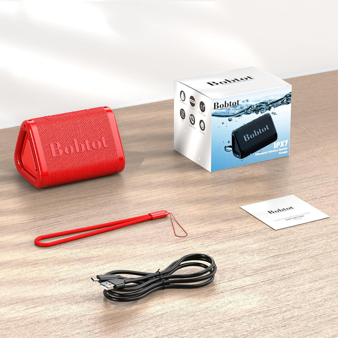 Bobtot Altavoz Bluetooth Portátil Inalámbrico, Altavoz de Ducha Peq...