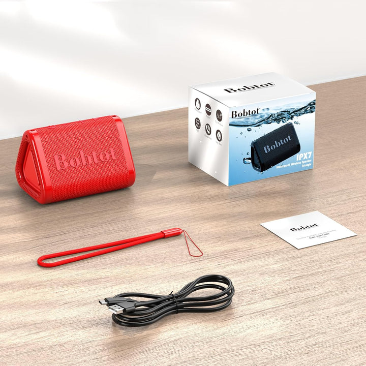 Bobtot Altavoz Bluetooth Portátil Inalámbrico, Altavoz de Ducha Peq...