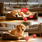Smart - Pelota interactiva de juguetes para perros, bola de rebote y rodamiento automático, material de E-TPU resistente a las masticaciones, 3 modos interactivos, IPX7 impermeable