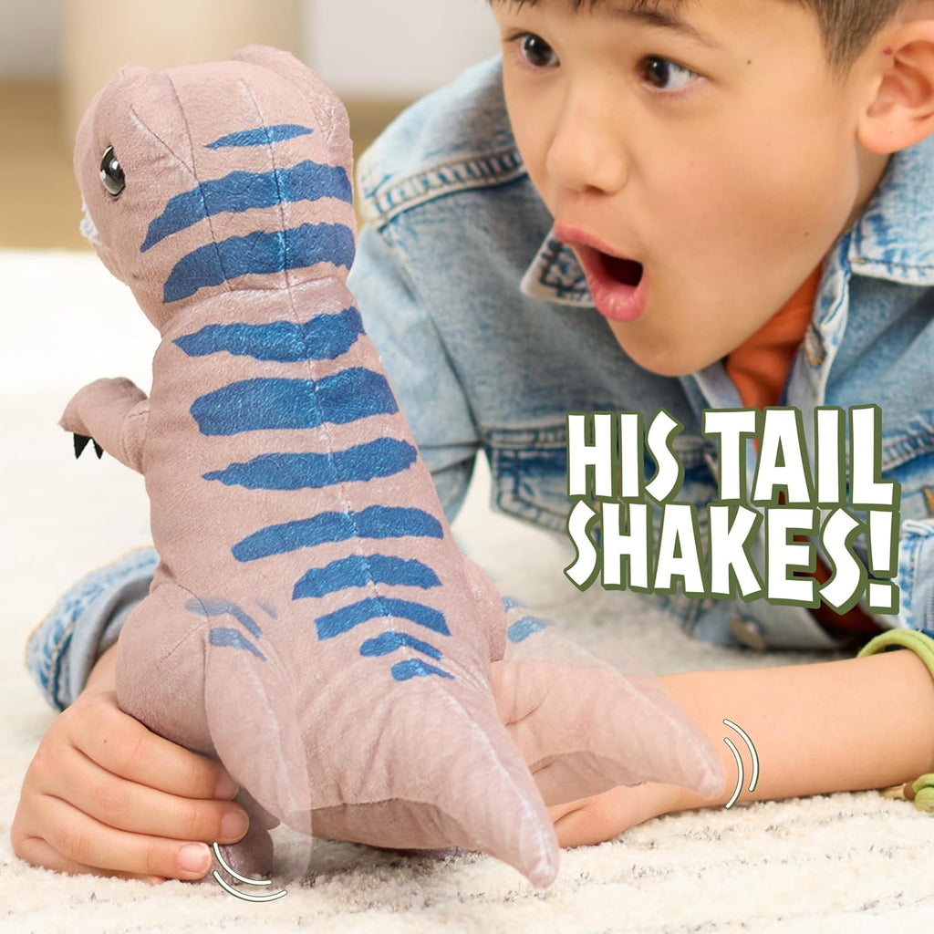JURASSIC WORLD Rebirth Roaring T. rex - Dinosaurio de peluche interactivo