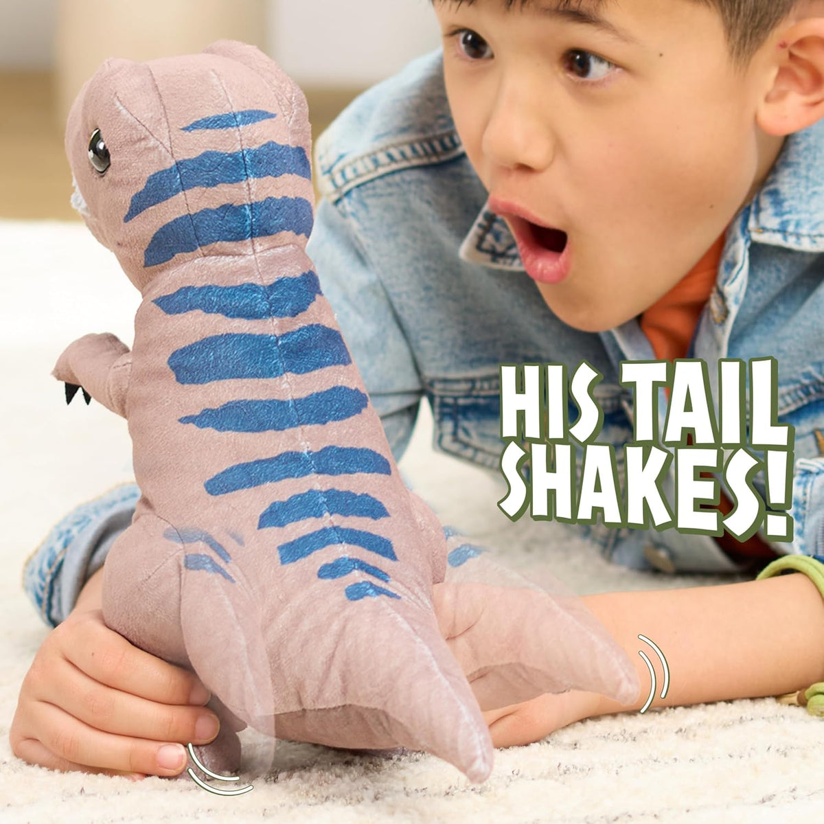 JURASSIC WORLD Rebirth Roaring T. rex - Dinosaurio de peluche interactivo