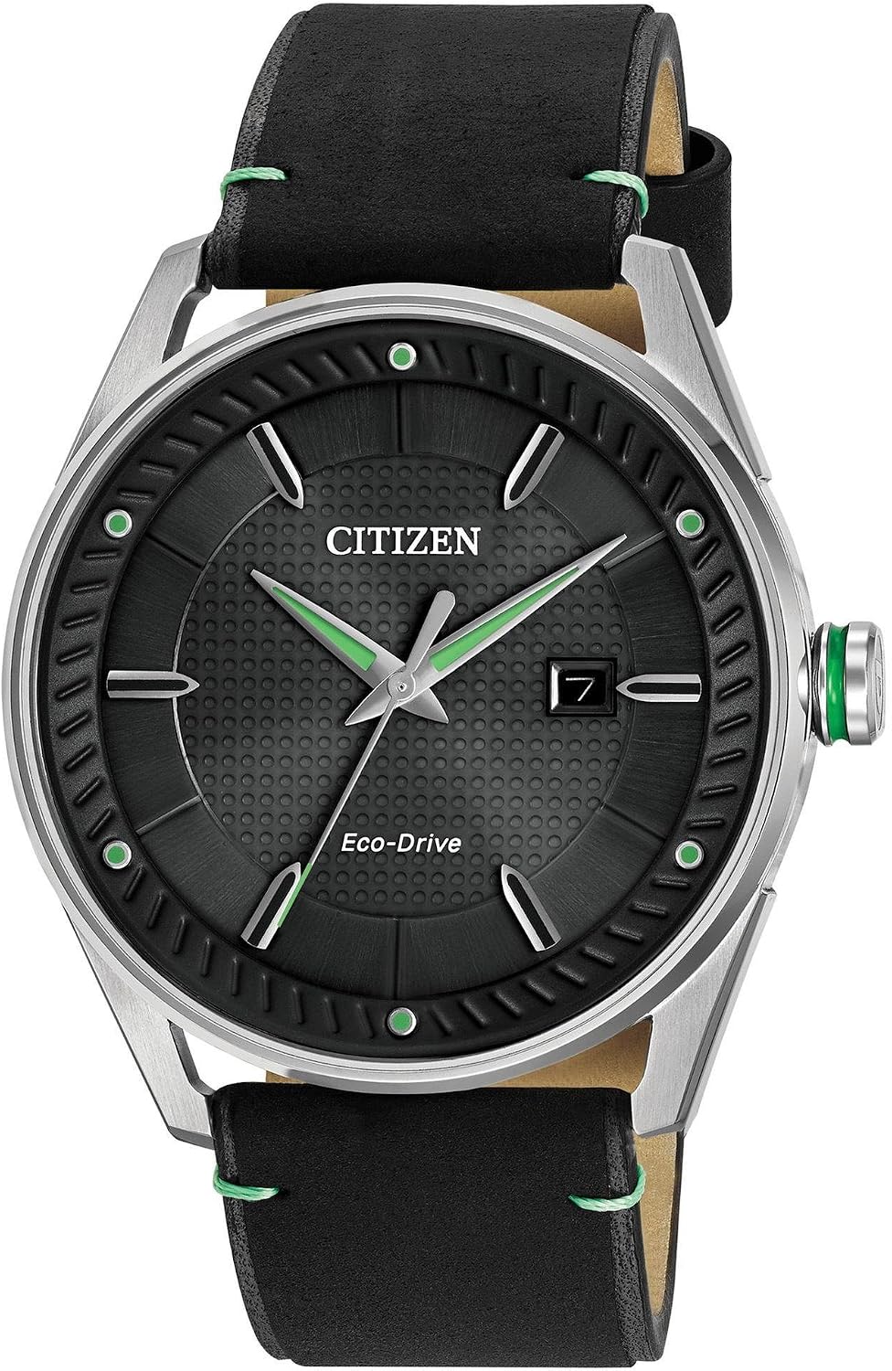 Reloj Citizen para hombre deportivo casual de 3 manecillas Eco-Drive, fecha, esfera con patrón