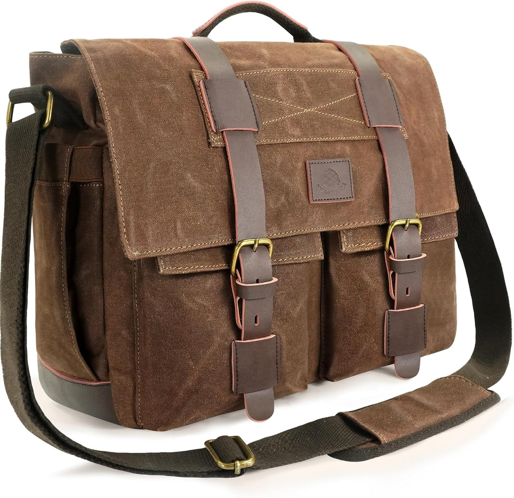 Bolsa tipo mensajero para hombre - Bolsa impermeable de lona
