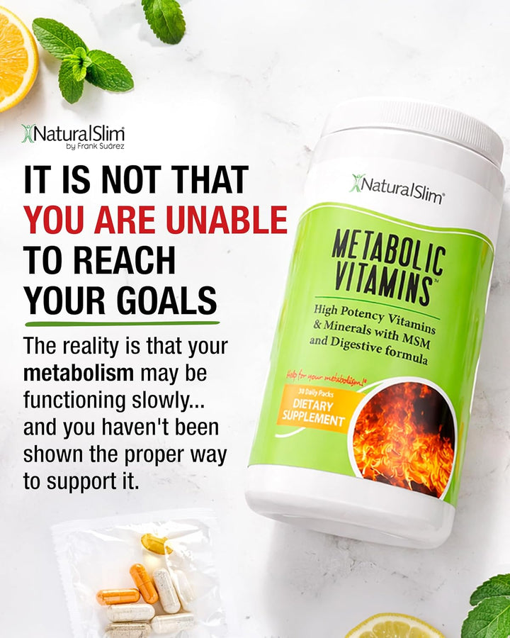 NaturalSlim Vitaminas metabólicas, multivitamínico para mujeres y h...