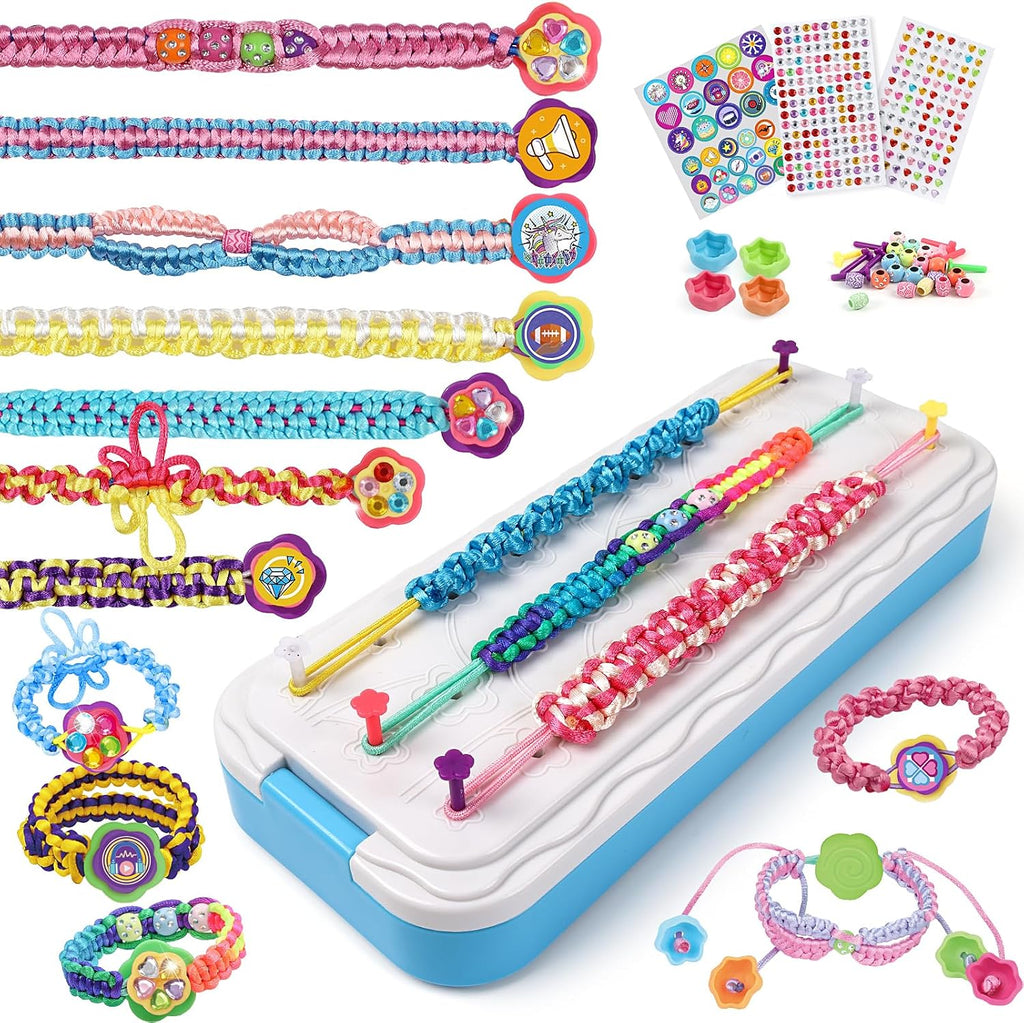 DDAI Kits de fabricación de pulseras de la amistad, manualidades – Artes y manualidades para niños de 8 a 12 años – Regalos de cumpleaños para niñas de 7, 9, 10, 11, 12 años, juguetes para niñas de 7, 9, 10, 11 y 12 años, caja de telar para hacer pulseras