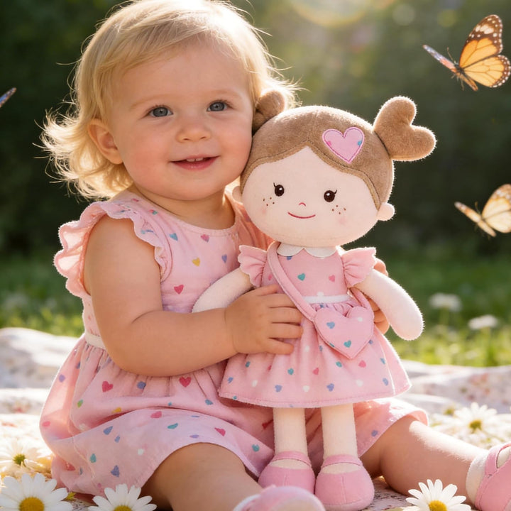 Onetoo First Baby Dolls - Muñeco de trapo de felpa suave para niñas...