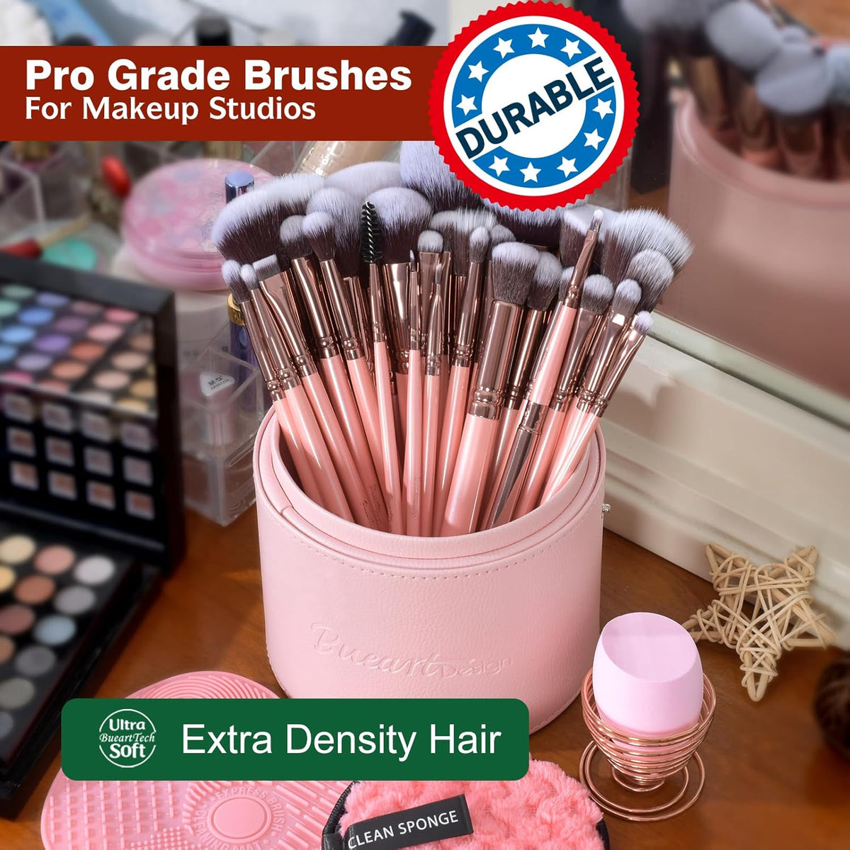Bueart Design Juego de 30 piezas de brochas de maquillaje